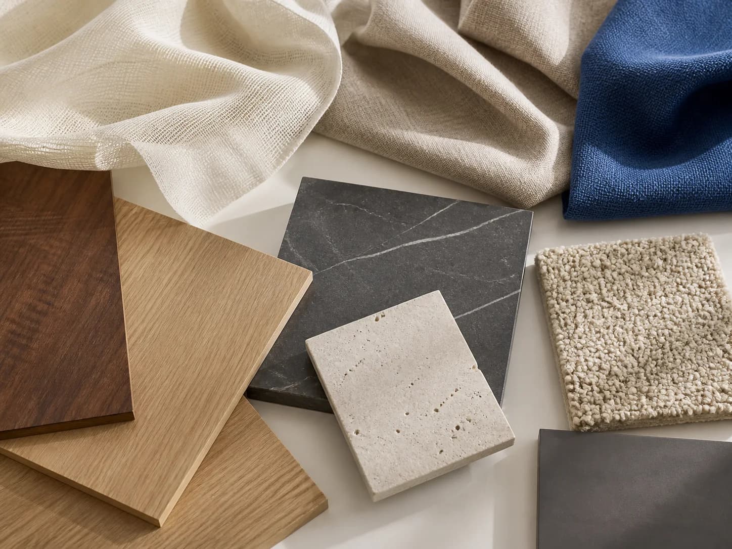Illustrative physical interior material samples